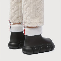 Women's Lightweight Rain Boots Short Tube Winter Thickened Warm Rain Shoes