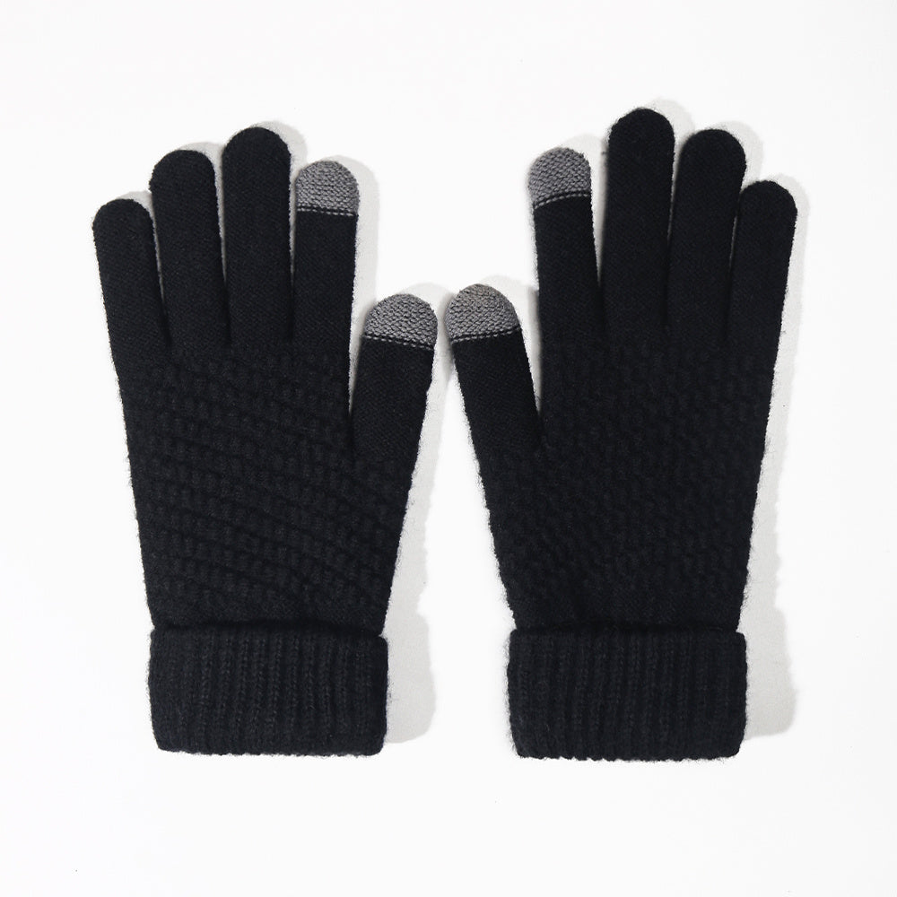 Winter Knitted Touch Screen Full Finger Gloves for Running and Driving