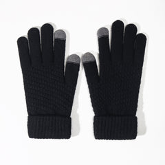 Winter Knitted Touch Screen Full Finger Gloves for Running and Driving