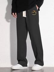 Astronautic Pattern Mopping Pants Men's Loose Fit Joggers