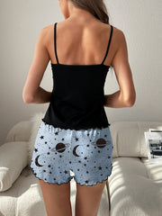 Starry Print Pajama Set for Women