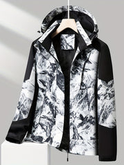 Stylish Soft Shell Hiking Jacket with Detachable Hood