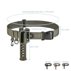 Adjustable Fishing Rod Holder Belt with Pole Inserter