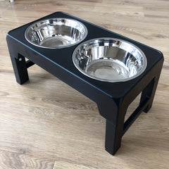 Adjustable Height Raised Pet Bowl - Stainless Steel - Small/Large Pets