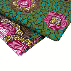 5.49M Polyester African Print Cloth Geometric Pattern Double-sided Print
