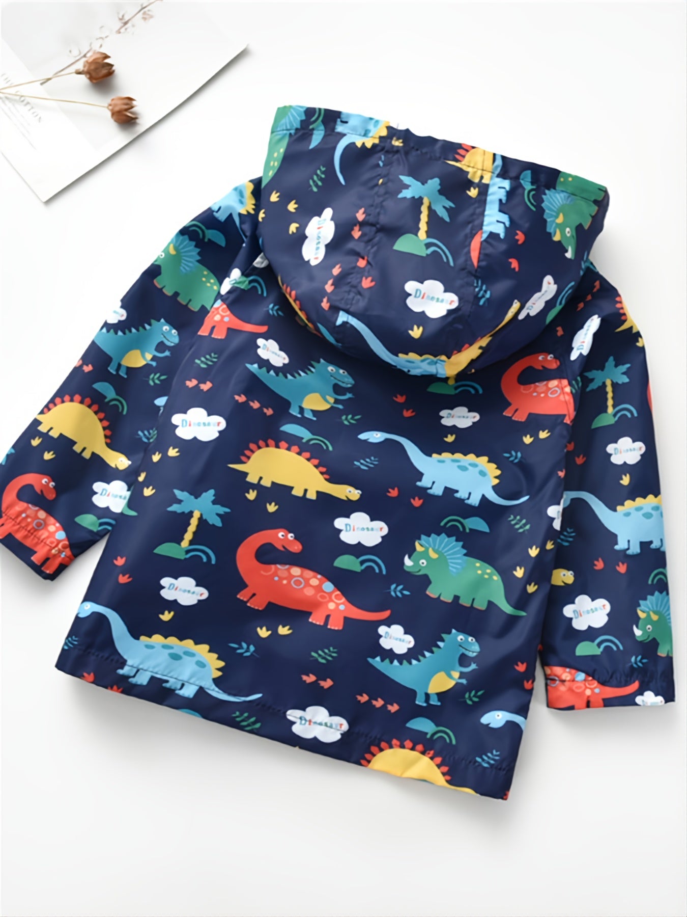 Boys Dinosaur Print Hooded Jacket for Autumn/Winter