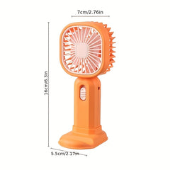 Mini Handheld Fan USB Rechargeable Mobile Phone Holder Desktop Fan