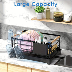 Dish Drying Rack Kitchen Counter Rust Proof Drainer Holder Accessories