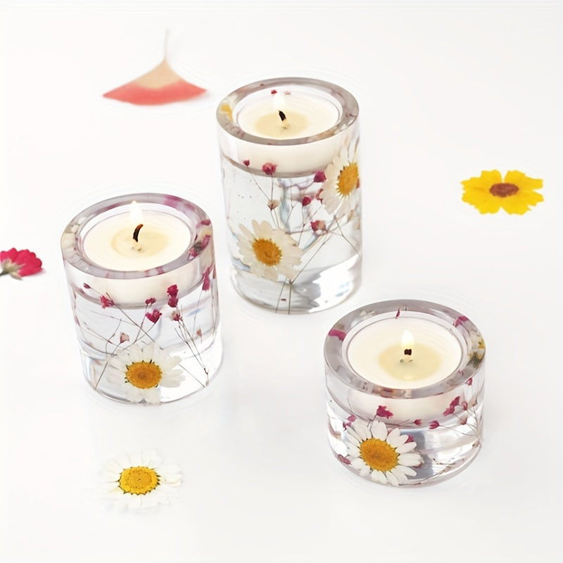 Crystal Drip Resin Candle Holder Silicone Mold