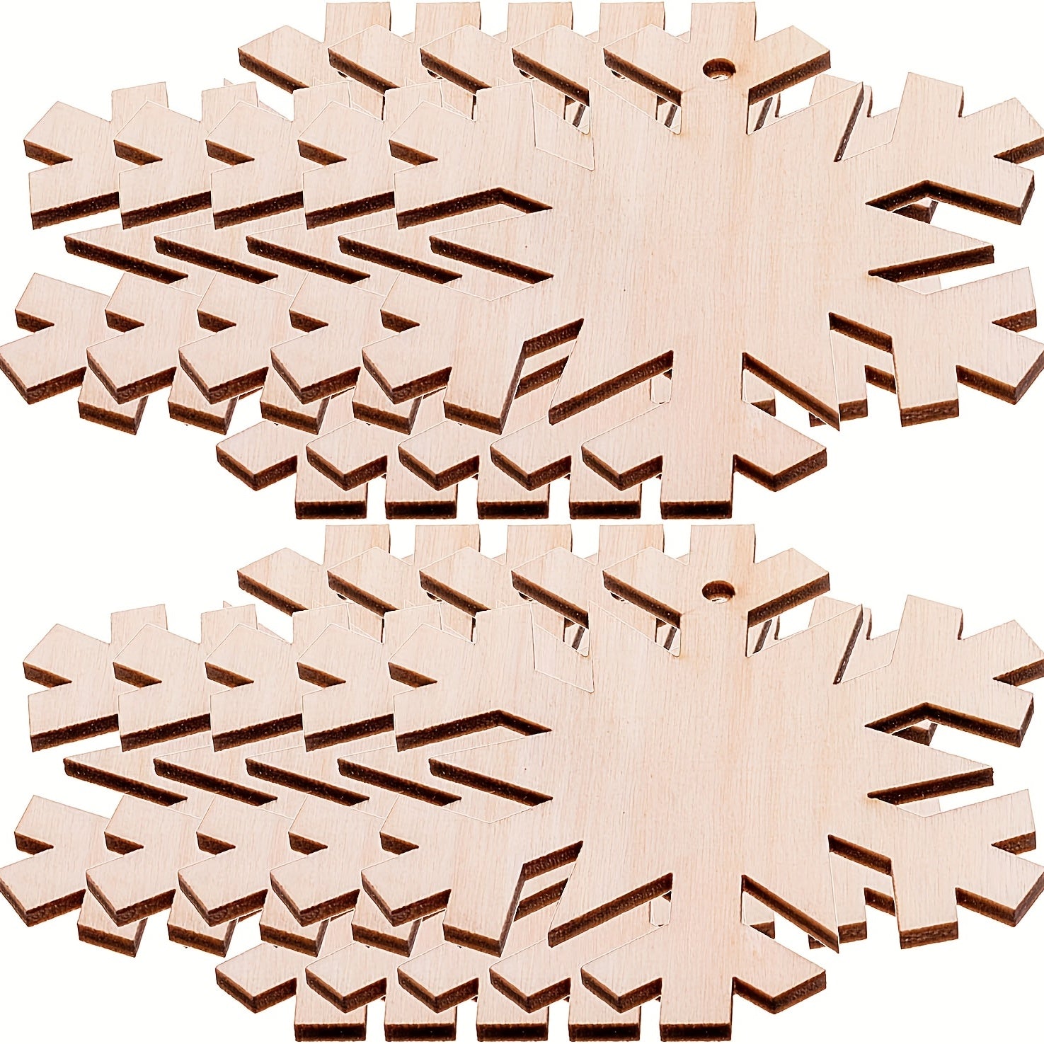 10pcs Wooden Christmas Tree Hanging Decoration DIY Crafts 3inch