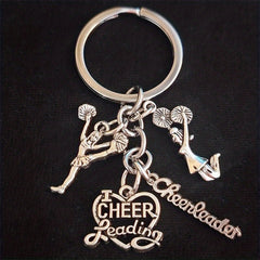 Cheerleading Girls Keychain Durable Alloy Material