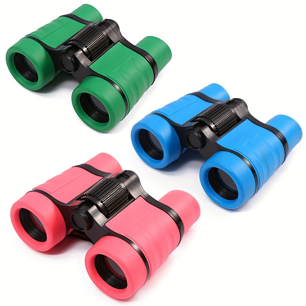 Kids Binoculars 4X30 Telescope Toy with Colored Plastic Handle