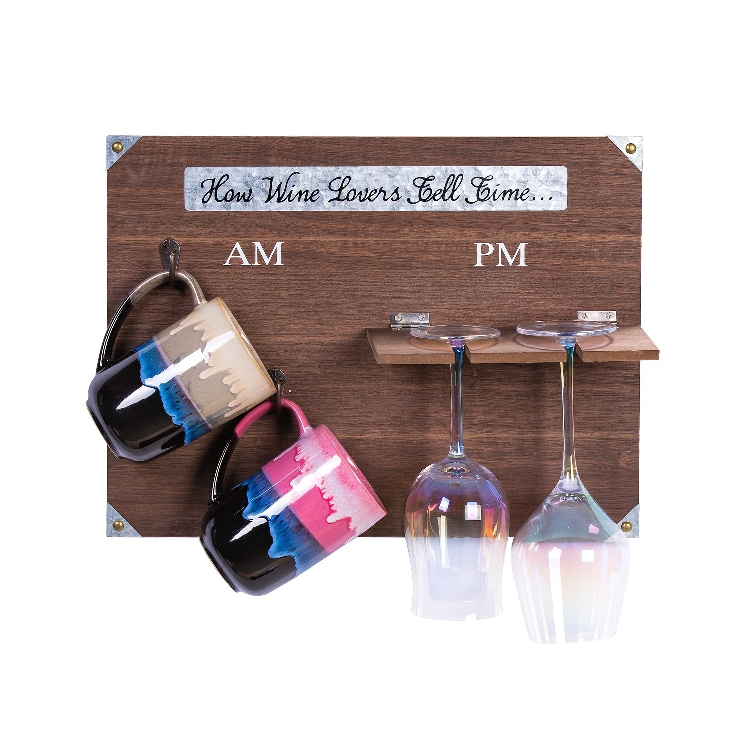 Wall Mounted Mug Hanging Rack Wine Glass Holder Kitchen Accessories