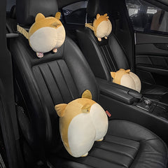 Corgi Butt Car Neck Pillow Seat Waist Back Cushion Car Accessories