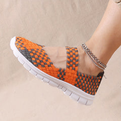 Braided Slip On Flatform Shoes Women's Casual Comfy Outdoor Versatile Shoes