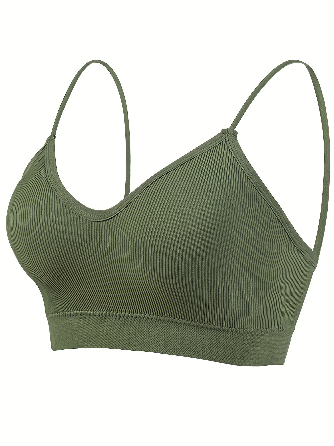 5Pcs Ribbed Wireless Bras Stretch Lingerie