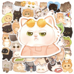 50 Cat Stickers DIY Toys Wall Luggage Laptop Phone Case Skateboard