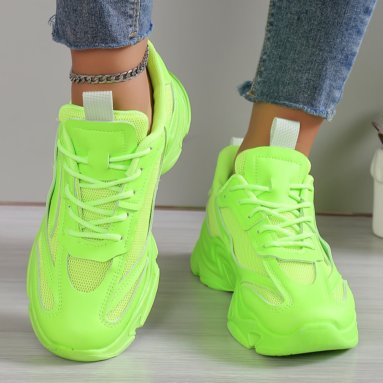 Women's Breathable Running Shoes Thick Bottom Sneakers