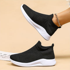 Women's Breathable Knit Sneakers Lightweight Slip On Shoes