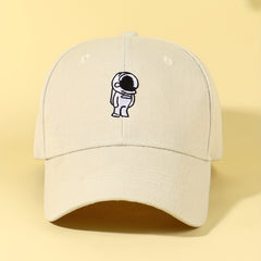 Astronaut Baseball Cap Beige Dad Hat Lightweight Adjustable Sun Hats
