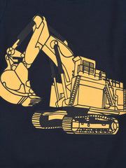 Boys Excavator Graphic Pajamas Set Short Sleejsonves Tops & Bottoms