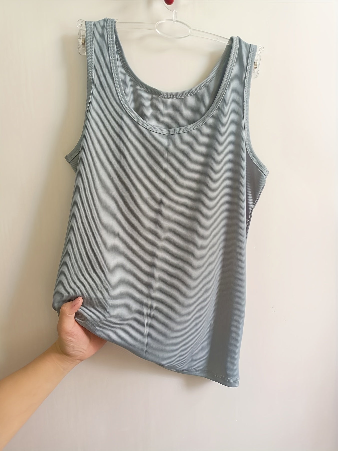 Casual Crew Neck Tank Top Seamless Sleeveless Shirt