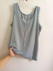 Casual Crew Neck Tank Top Seamless Sleeveless Shirt