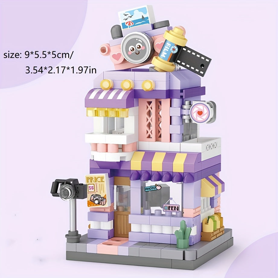 Mini Street View Micro Building Blocks DIY Model Construction Toys