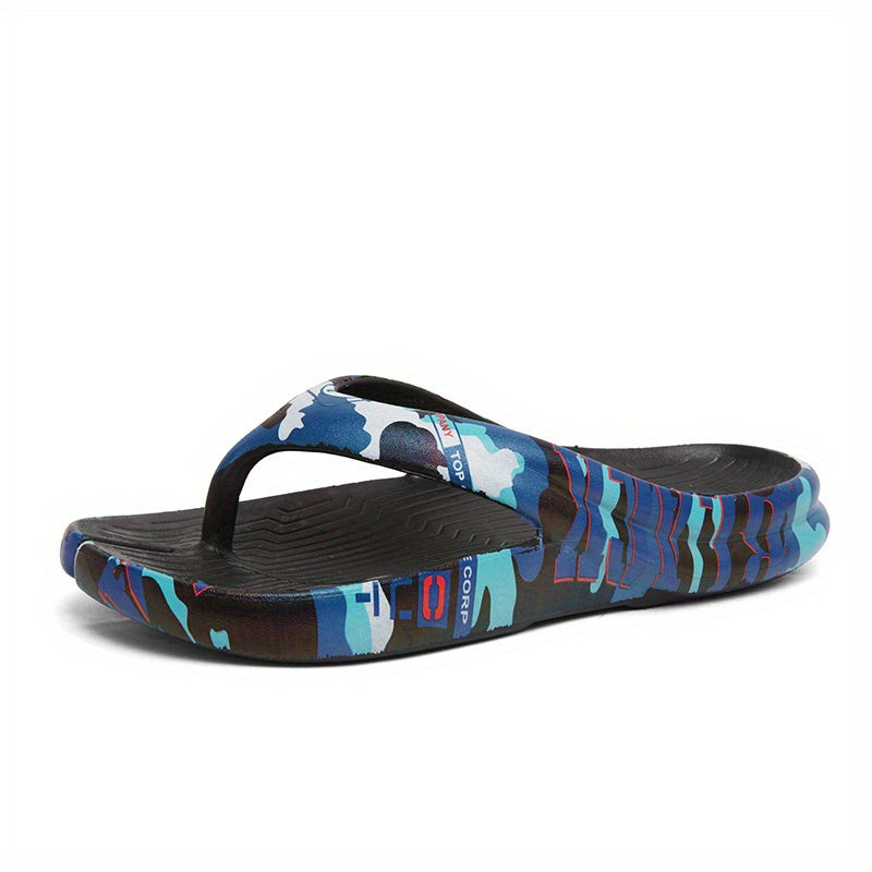 Men's Graphic Thong Sandals Casual Non Slip Flip flops Shoes