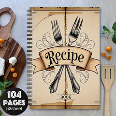 Fun Recipes Notebook Logbook Stylish Cover Family Recipe Book