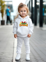MERRY CHRISTMAS Print Hoodies Pants Set For Kids Spring Fall Sports Gift