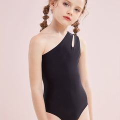 Girls 1pc Swimsuit One Shoulder Tankini Quick Drying Kids Clothes