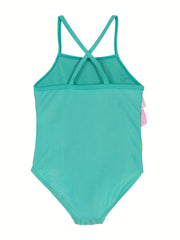 Girl's Rainbow Onesie Swimsuit Ruffle Tankini Bathing Suit