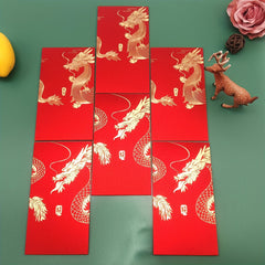 6pcs Year Of The Dragon Red Envelopes Lucky Money Universal Envelope