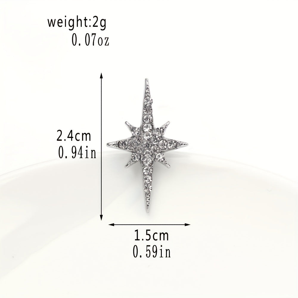 Stylish Six Pointed Star Brooch for Girls - Perfect Accessory