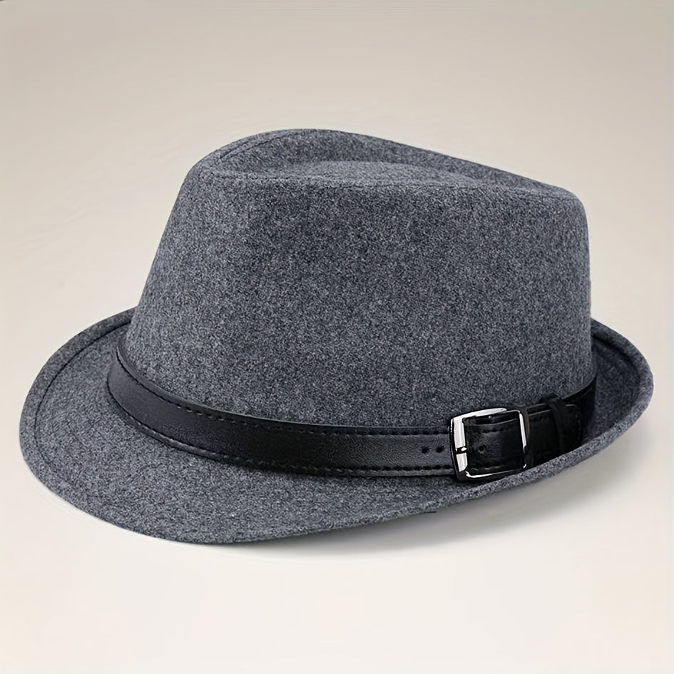 Warm Woolen Wide Brim Fedora Hat for Party