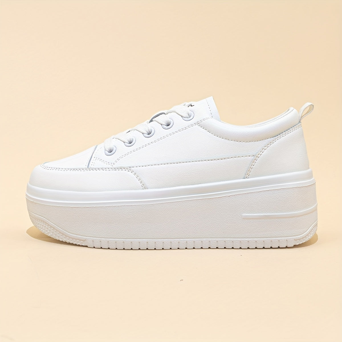 Women's Lace Up Thick Sole Skate Shoes Low Top Sneaker