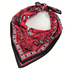 Vintage Paisley Print Bandana Square Scarf Neckerchief Head Wrap