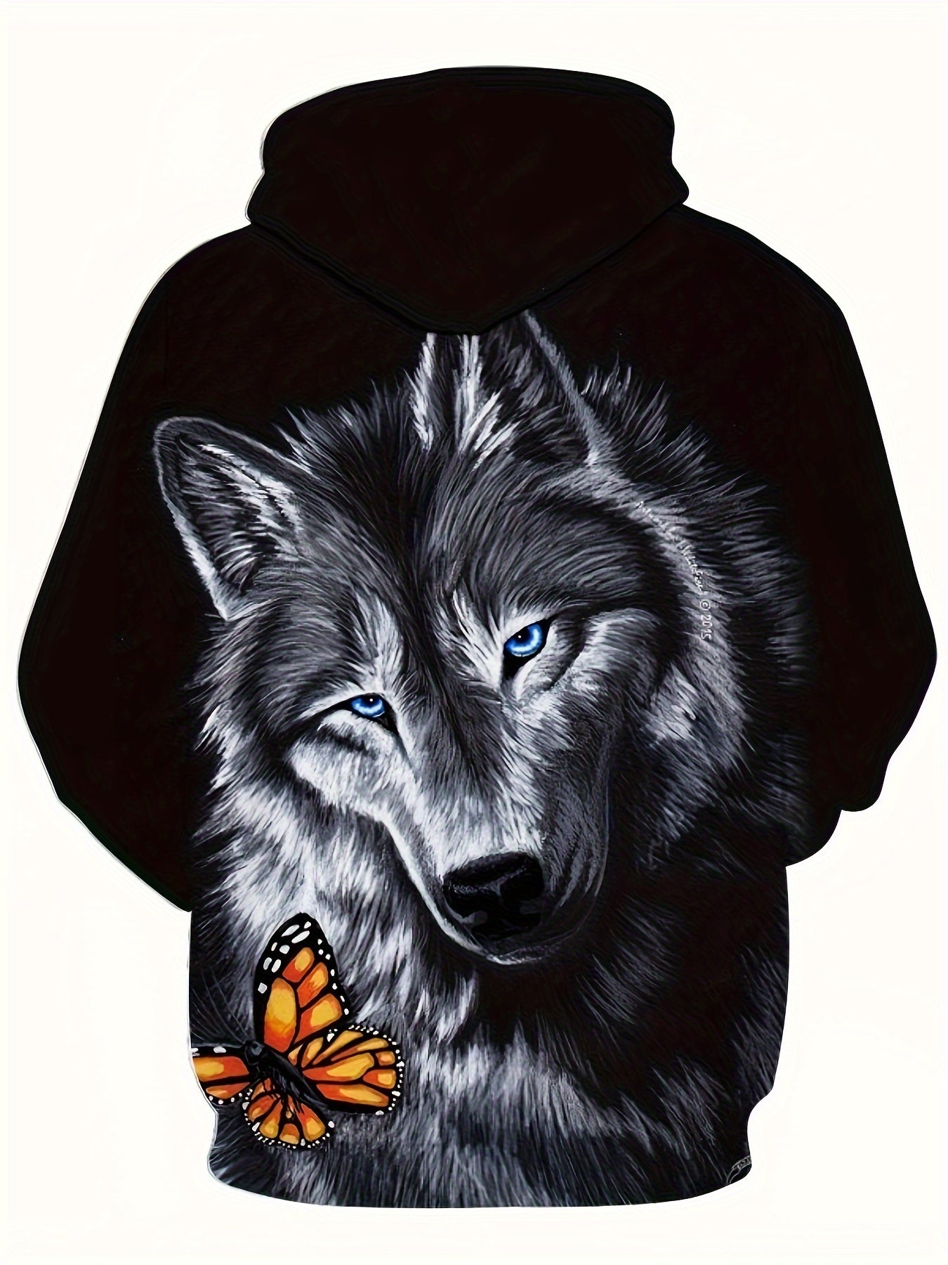 Wolf 3D Print Hoodie Men Graphic Hooded Pullover Autumn Winter
