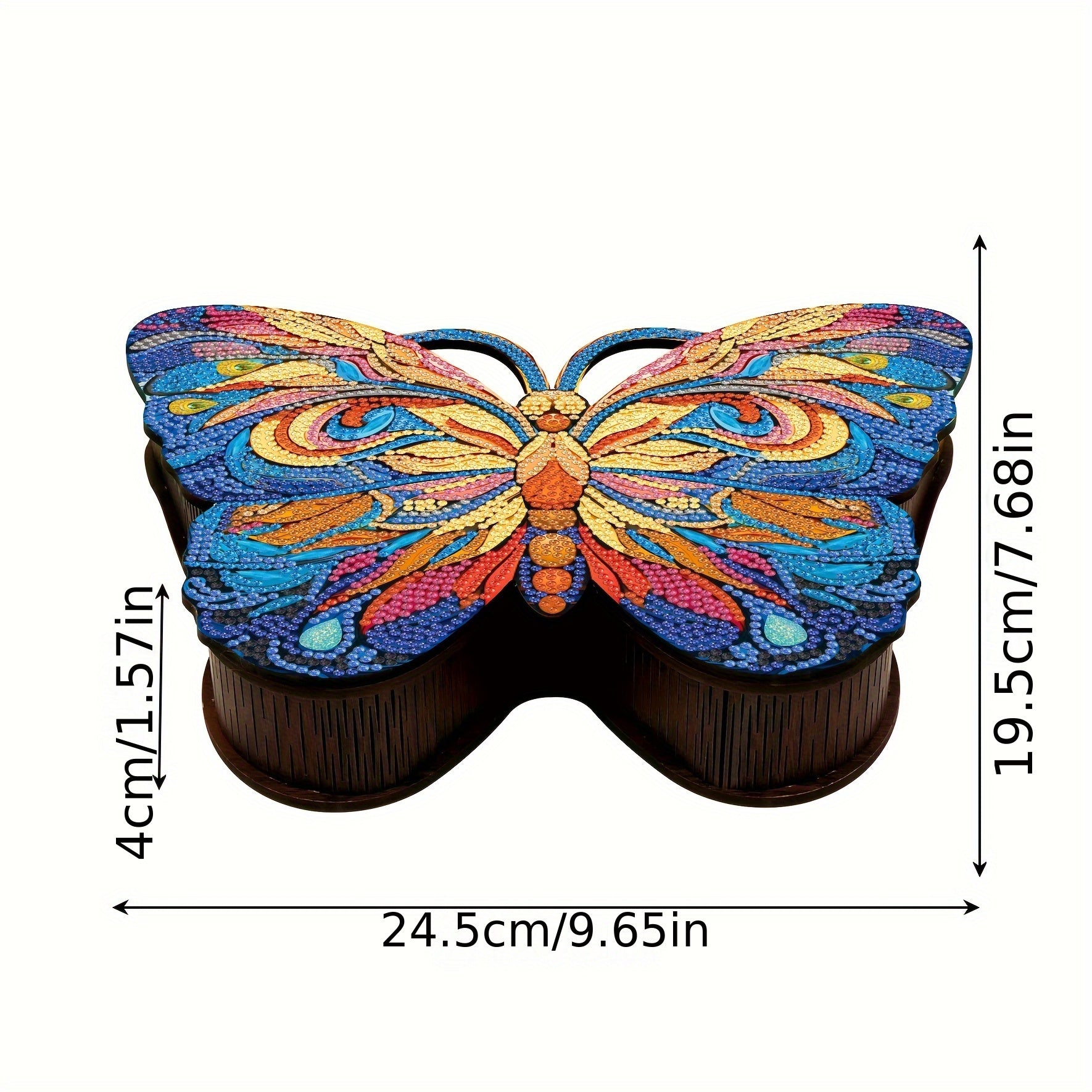 Butterfly Shape Wooden Box Retro Cosmetics Storage Box
