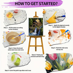 Glass Flower Adult Painting Kit Abstract Landscape Number Painting
