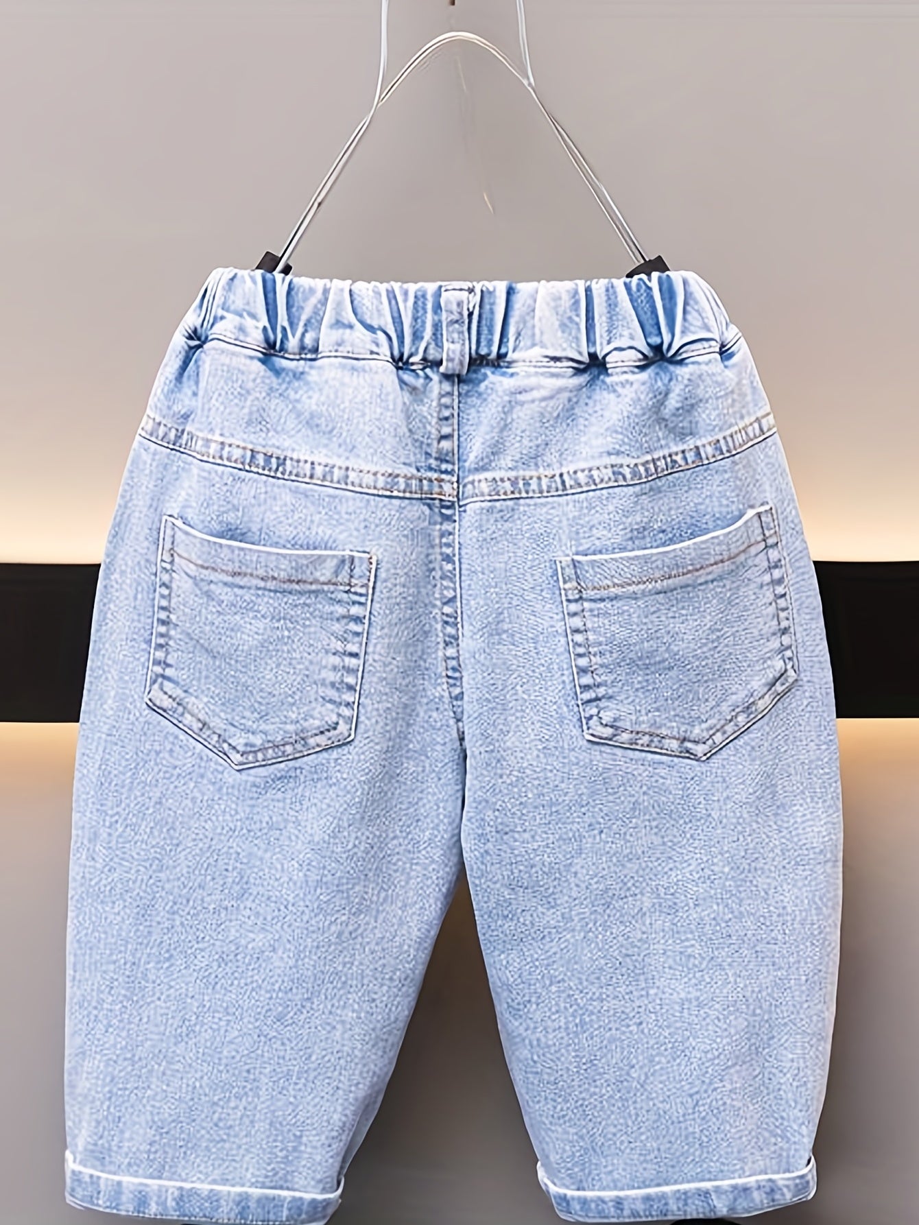 Cross Print Boys Denim Shorts - Summer Outdoor Wear