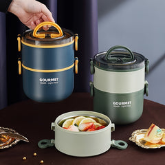 Stainless Steel Insulated Bento Box 3 Tier Lunch Box Leak Proof Salad Snack Box