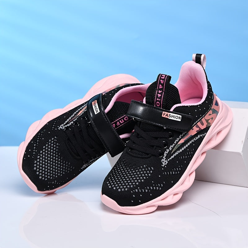 Girls Soft Sole Sneakers Lightweight Breathable Non-slip Running Shoes