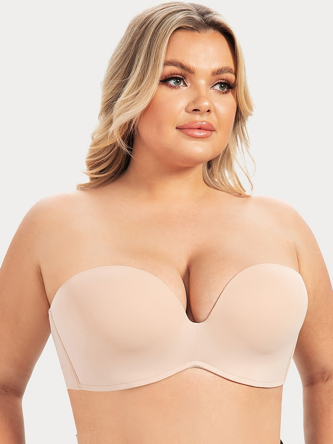 Plus Size Strapless Push Up Minimizer Bra
