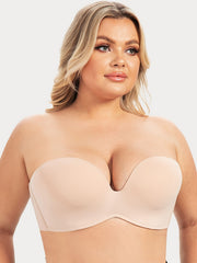 Plus Size Strapless Push Up Minimizer Bra