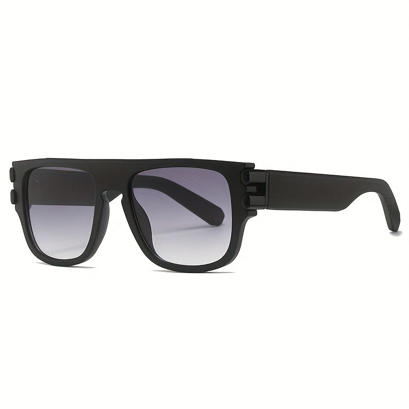 Men's Large Frame Block Sunglasses for Street Photography Holiday Party