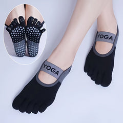 Women's Split Toe Yoga Socks with Non Slip Grip Straps