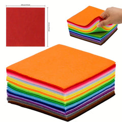 40pcs Mixed DIY Square Non-Woven Fabric Craft Felt Blocks 1mm Thick