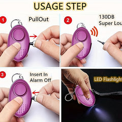 Green Self Defense Keychain Set For Women Safety Keychain Accessories